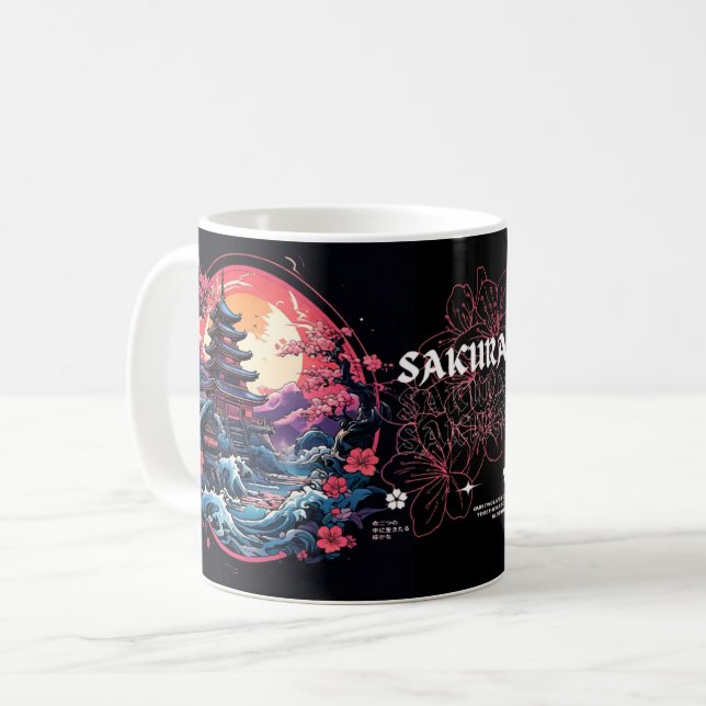 Caneca De Café Sakura Flower Mug (Frente Esquerda)