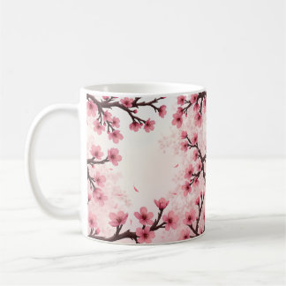 Caneca De Café Sakura Serenity Mug - Elegância do Flor de Cereja