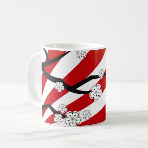Caneca De Café Sakura Sunrise White Cherry Blossoms Flores Zen
