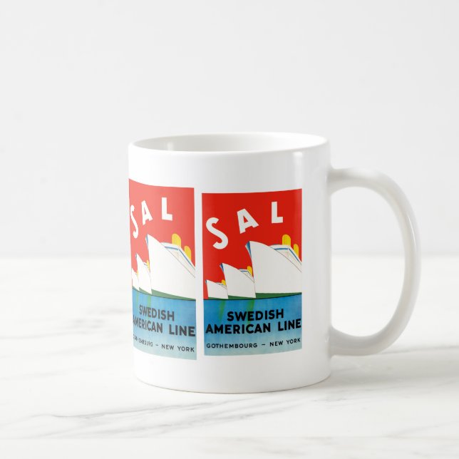 Caneca De Café SAL ~ Swedish American Line (Direita)