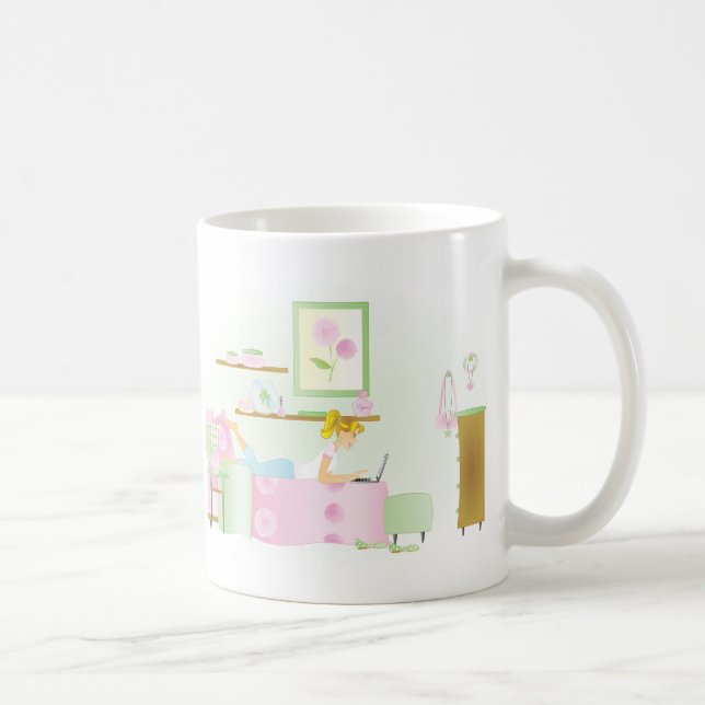 Caneca De Café Sala da Garota Adolescente (Direita)