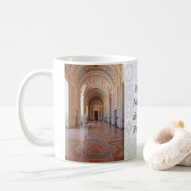 Caneca De Café Sala de Bênção do Palácio Nacional de Mafra (Com Donut)