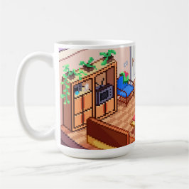 Caneca De Café Sala de PC para Jogos em Pixel Isométrica