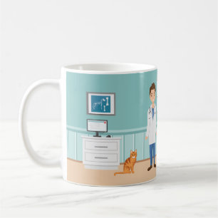 Caneca De Café Sala de Veterinário Médico de Animais Nome Persona