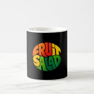 Caneca De Café SALADA DE FRUTAS – Design de Tipografia Circular N