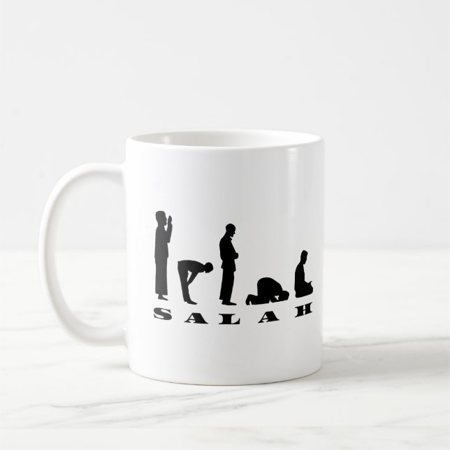 Caneca De Café Salah Prayer Silhouette Design (Esquerda)