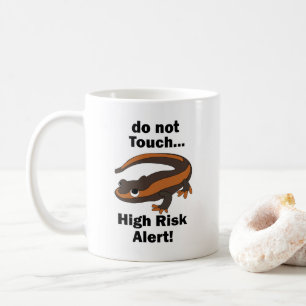 Caneca De Café Salamandra de Fogo Não Tocar Alerta de Alto Risco 