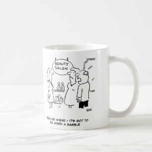 Caneca De Café Salão de Beleza - Marido diz que vale a pena arris