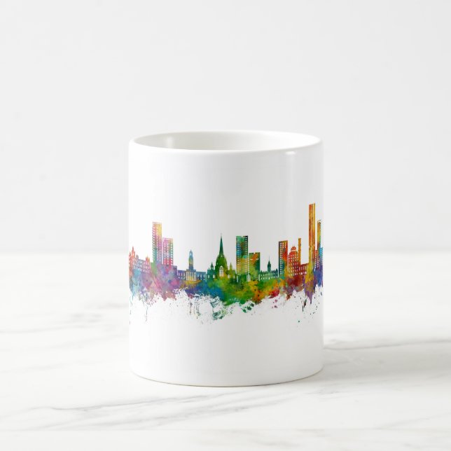Caneca De Café Salford England Skyline (Centro)