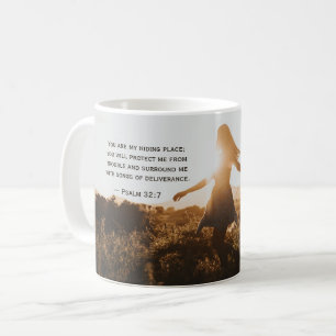 Caneca De Café Salm 32:7 Você é meu esconderijo Bíblia Verse