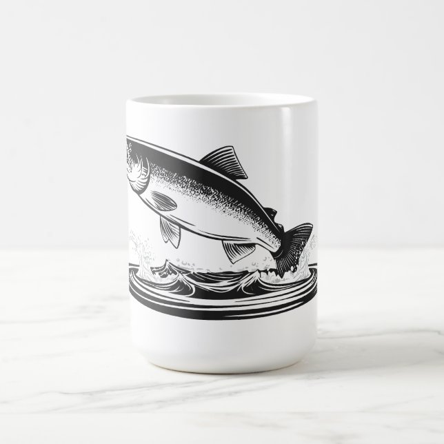 Caneca De Café salmão atlântico saltando (Centro)