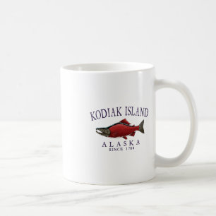 Caneca De Café Salmão de Kodiak Island Alasca Desde 1784 Ameixa A