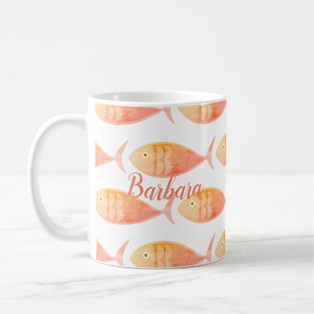 Caneca De Café Salmão Fish Group Coffee Mug (Esquerda)