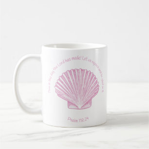 Caneca De Café Salmo 118:24 Este é o Dia com Concha