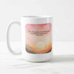 Caneca De Café Salmo 118:24 Este é o dia que o Senhor fez