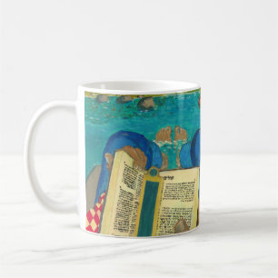 Caneca De Café Salmo 1 em pinturas cristãs judaicas da Bíblia