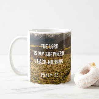 Caneca De Café Salmo 23 O SENHOR é meu pastor, Escritura