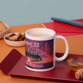 Caneca De Café Salmo 23 O Senhor é o meu Pastor Árvore Sunset