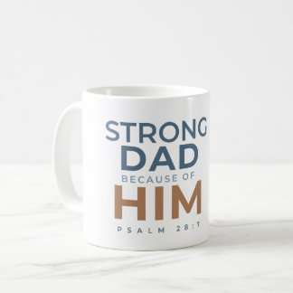 Caneca de Café Salmo 28:7 Pai Forte Presente do Di