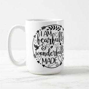 Caneca De Café Salmo 39 Maravilhosamente Feito Escritura Cristã