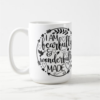 Caneca De Café Salmo 39 Maravilhosamente Feito Escritura Cristã