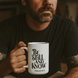 Caneca De Café Salmo 46:10 Fique Calmo e Conheça Cristão