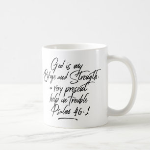 Caneca De Café Salmo 46:1 Deus É Meu Refúgio E Força Mug