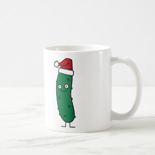 Caneca De Café Salmoura de aneto do Natal que veste um chapéu do