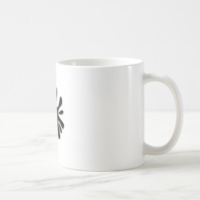 Caneca De Café Salpico de Tinta Preta com Raiva (Direita)