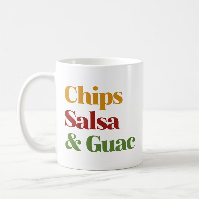 Caneca De Café Salsa Chips E Guac (Esquerda)