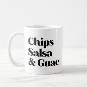Caneca De Café Salsa Chips E Guac