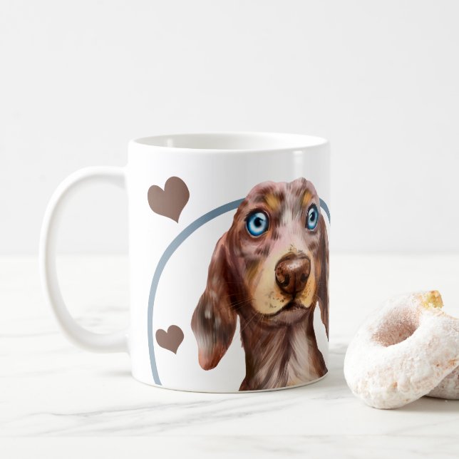 Caneca De Café Salsicha de Dachshund Cachorro cada lanche que voc (Com Donut)