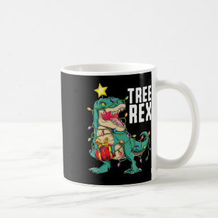 Caneca De Café Salsichas do Dinossauro de Natal Rex Trex Pajamas