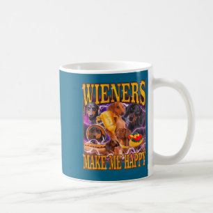 Caneca De Café Salsichas Me Fazem Feliz Dachshund Engraçado Amant