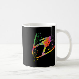 Caneca De Café Saltador de Esqui Voar de Esqui Salto de Esqui Esq