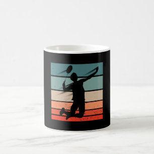 Caneca De Café Salto do Jogador de Badminton