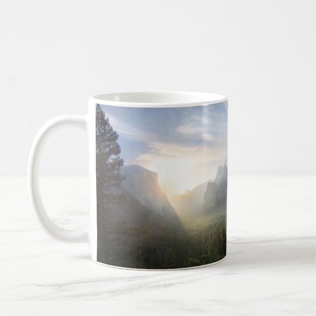 Caneca De Café Salto do Vale do Yosemite do Ponto de Inspiração (Esquerda)