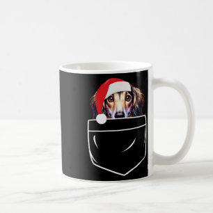 Caneca De Café Saluki Dog Santa Hat Festa de Natal
