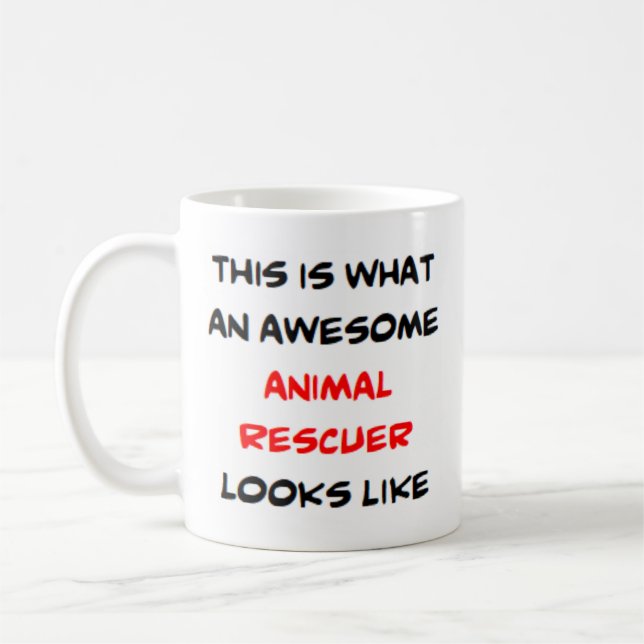 Caneca De Café salvador de animais, incrível (Esquerda)