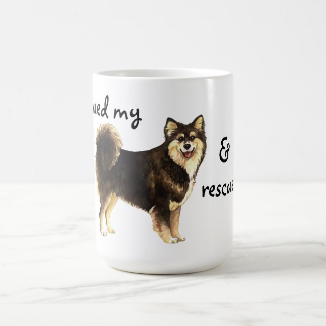 Caneca De Café Salvamento da Lapphund Finlandesa (Centro)
