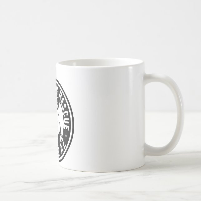 Caneca De Café Salvamento de sorriso do cão (Direita)