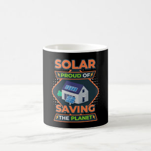 Caneca De Café Salvando O Planeta Solar Fotovoltaico