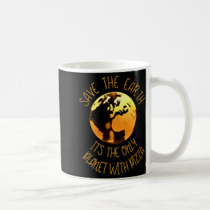 Caneca De Café Salvar A Terra Único Planeta Com Pizza Engraçado T