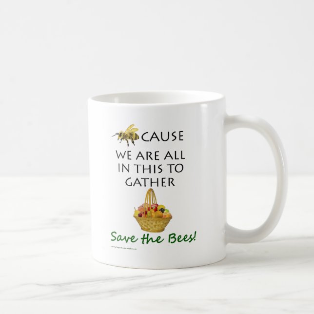 Caneca De Café Salvar as abelhas agridem junto (Direita)