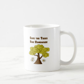 Caneca De Café Salvar os trabalhos de casa da proibição das