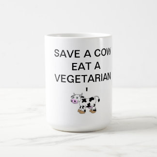 Caneca De Café SALVAR UMA VACA COMEM um theholycowproject da