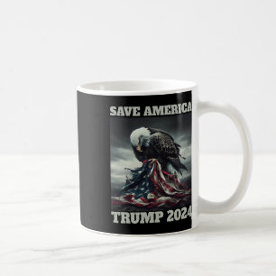 Caneca De Café Salve a América Sad Eagle - Bandeira Americana que