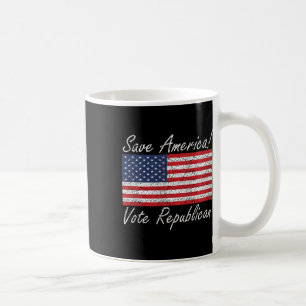 Caneca De Café Salve a América Vote Republicano Trump