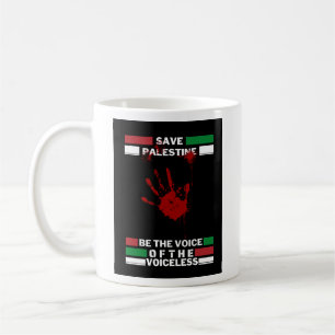 Caneca De Café Salve a camiseta masculina da Palestina Palestin