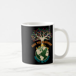 Caneca De Café Salve A Floresta Tropical Protege A Vintagem Selva